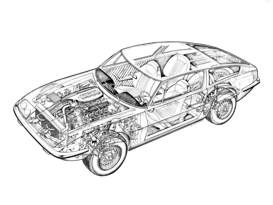 Схема Maserati Indy 1969 года  (фото 12 из 18)